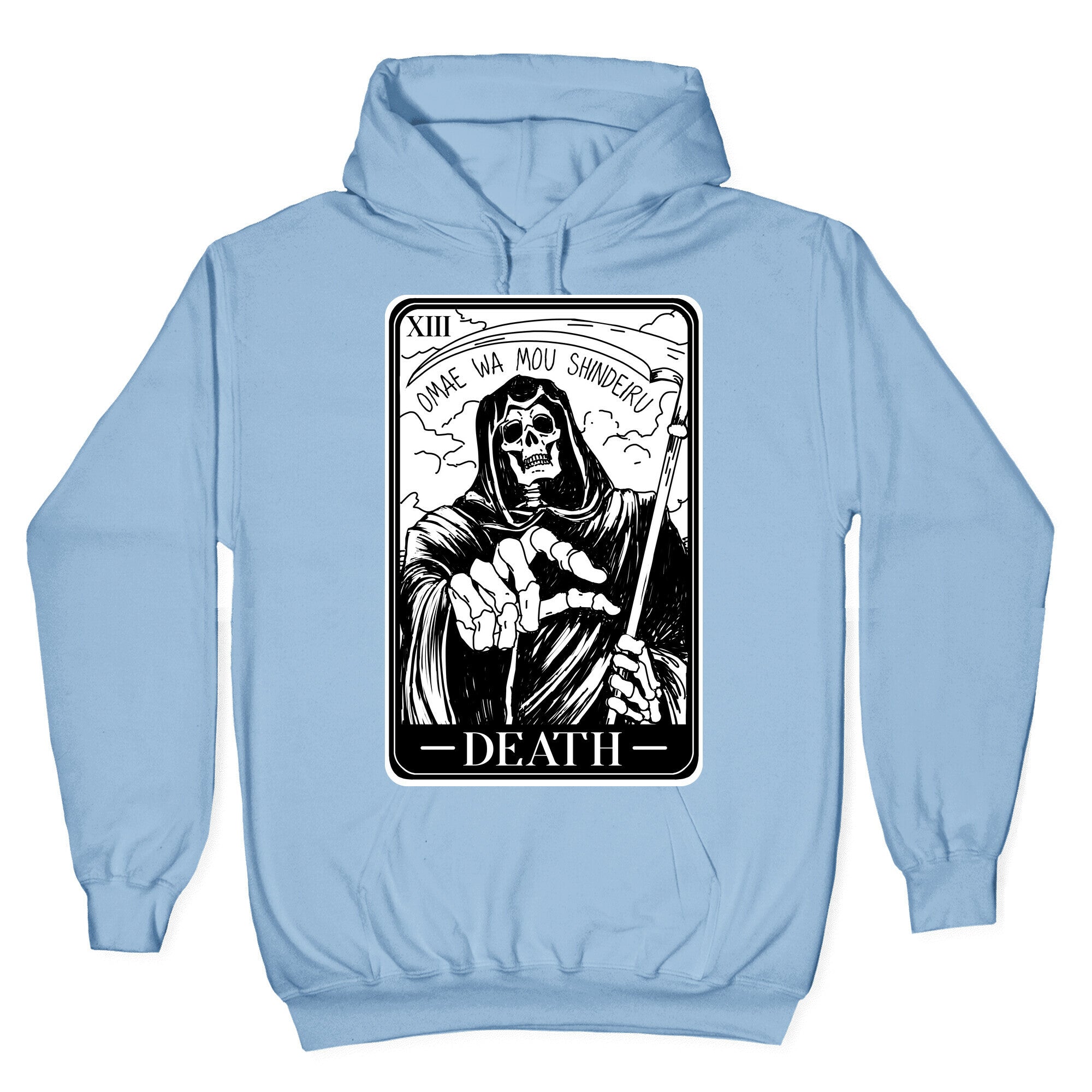 Omae Wa Mou Shindeiru Death Tarot Card Hoodie
